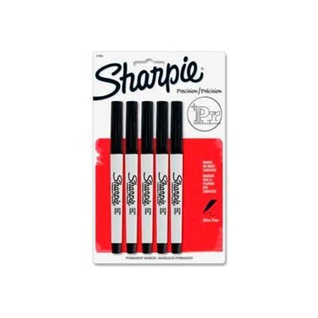 SANFORD Sharpie® Permanent Marker, Waterproof, Ultra Fine, Black Ink, 5/Pack 37665PP
